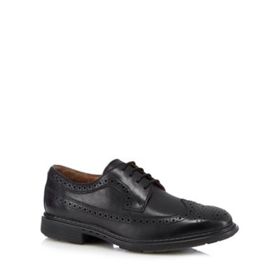 Clarks Big and tall black 'Limit' leather lace up brogues